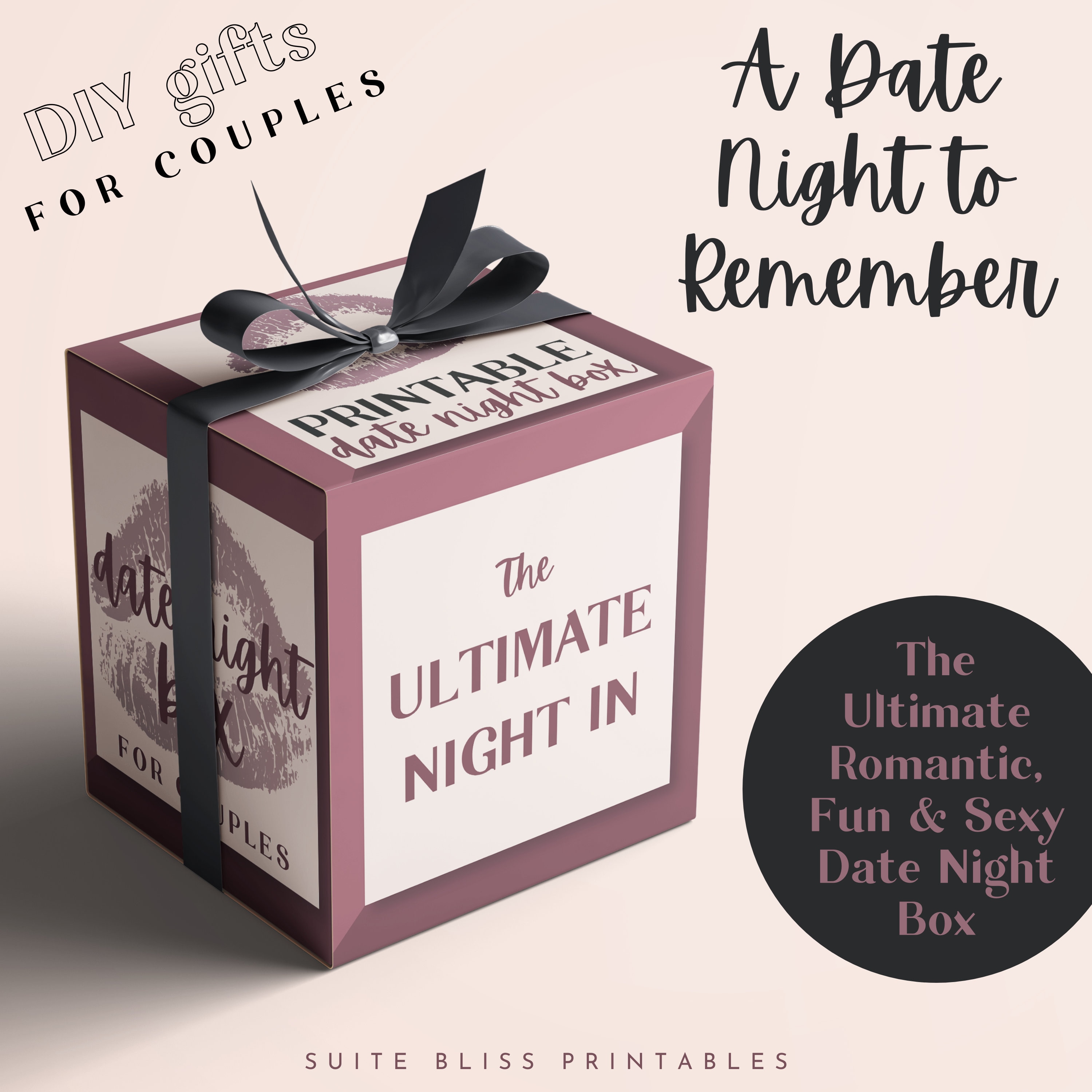 Printable Date Night Kit. Romantic Digital Date Night Box for Couple
