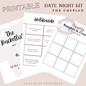 Printable Date Night Kit. Romantic Digital Date Night Box for Couple ...
