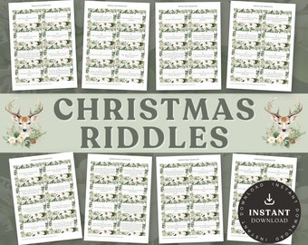 Christmas Riddles with Answers | Fun Christmas Party Game | 100 Christmas Riddles for Adults and Kids | Printable Christmas Riddle Me This