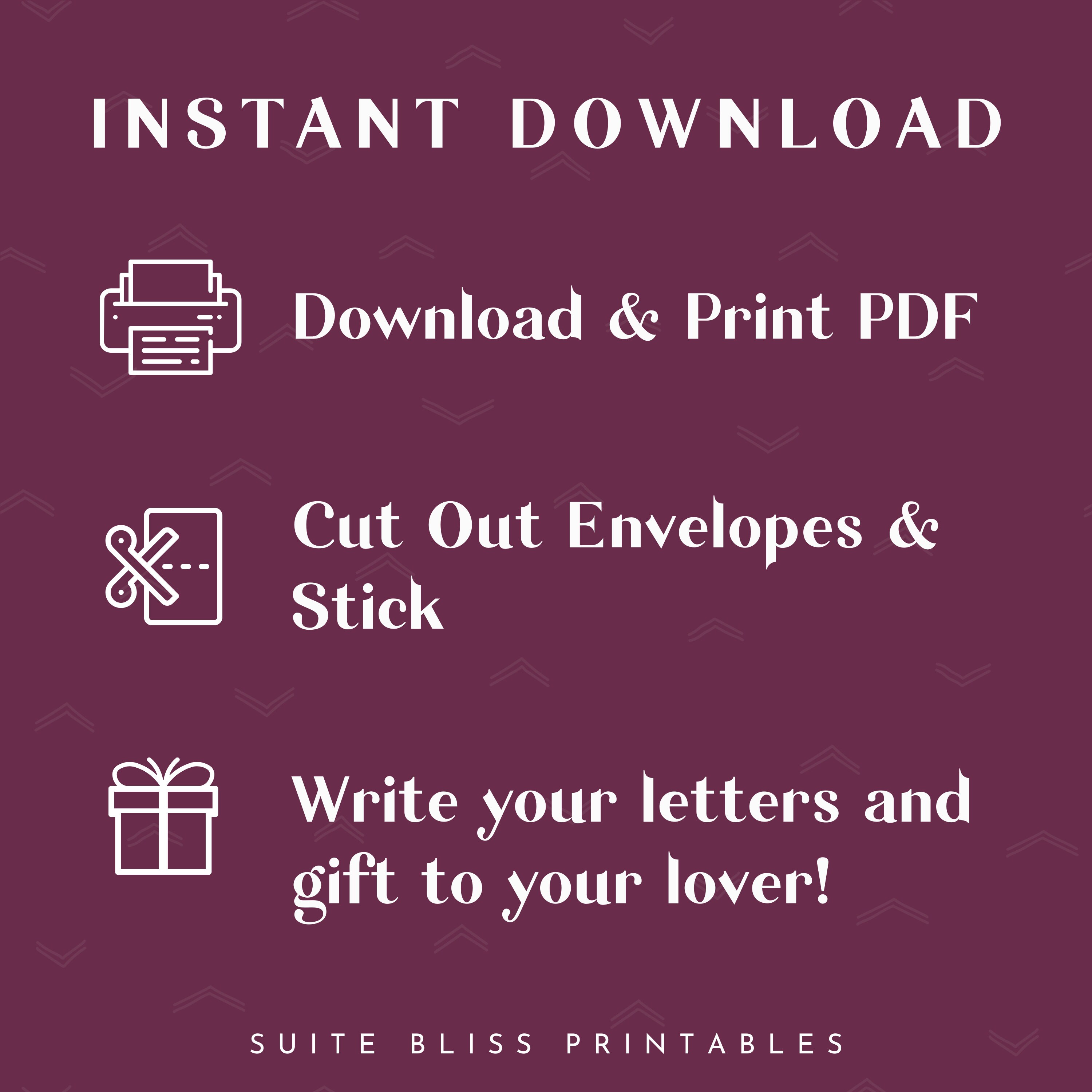 48 Printable Open When Letters for Boyfriend or Girlfriend. - Etsy Australia