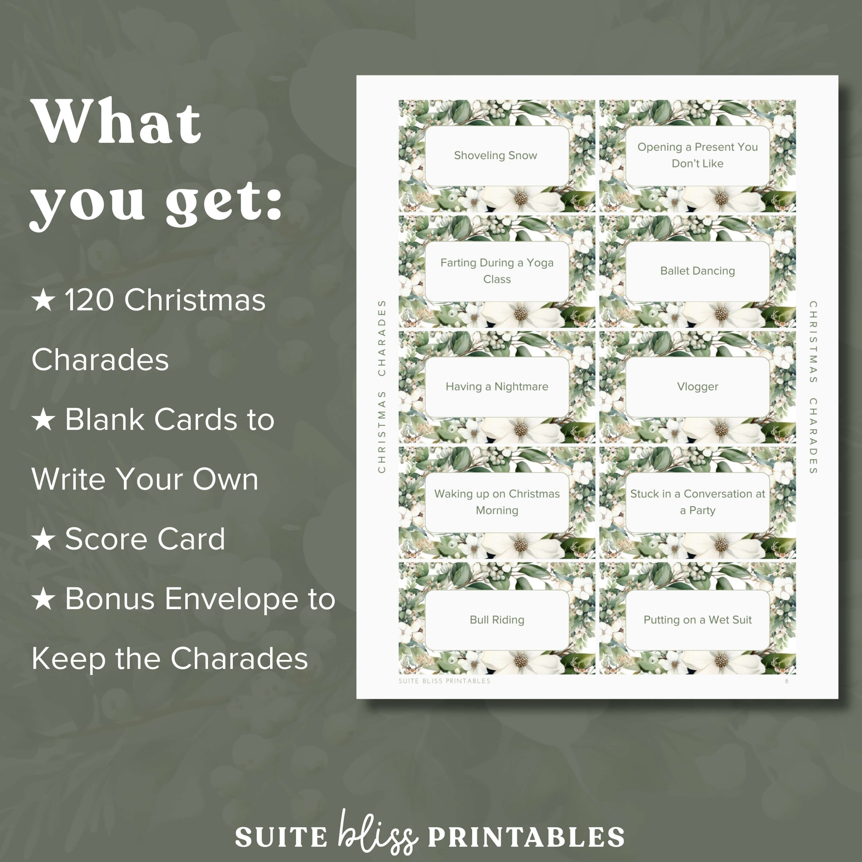 Christmas Charades for Adults & Kids | Christmas Party Game | Christmas ...