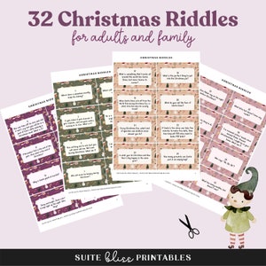 Printable Christmas Riddles With Answers. Christmas Riddles for Adults ...