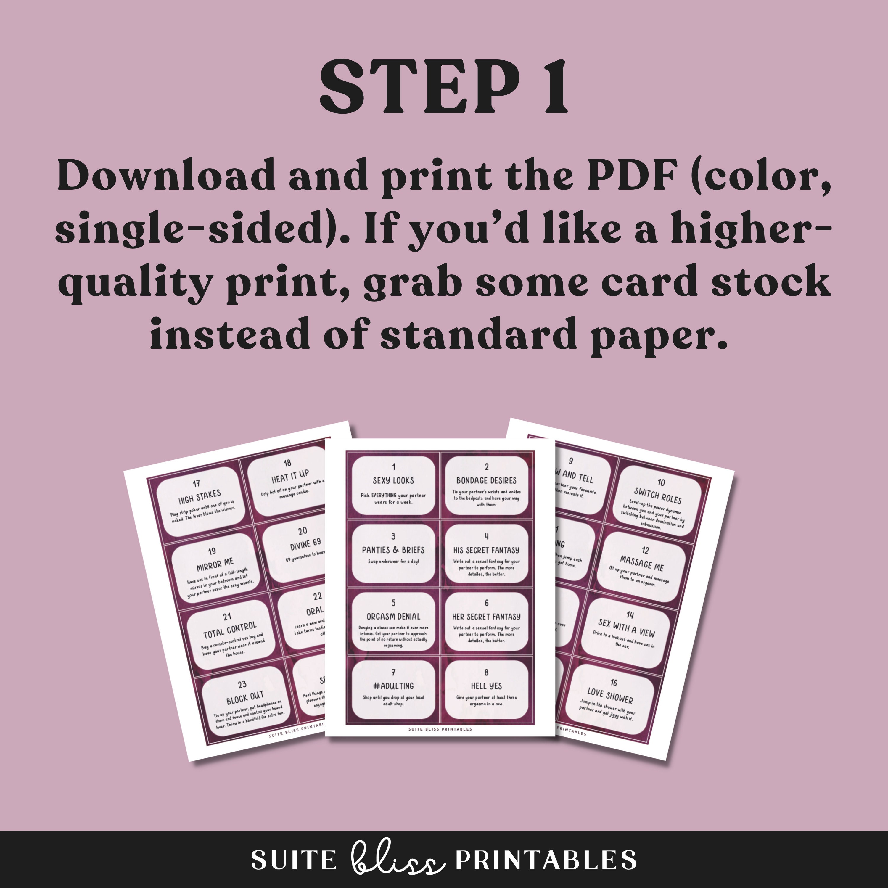 24 Printable Kinky Sex Coupons in Mini Envelopes. Use as Valentine