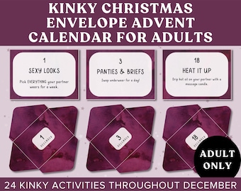 Printable Kinky Advent Calendar for Adults. Romantic Sexy Advent Calendar. Adult Advent Calendar 2023. Naughty Gift For Him & Her. MATURE
