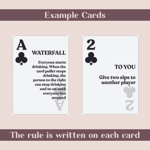 Kings Cup Rules &amp; Playing Cards. Printable Drinking Games for Parties ...