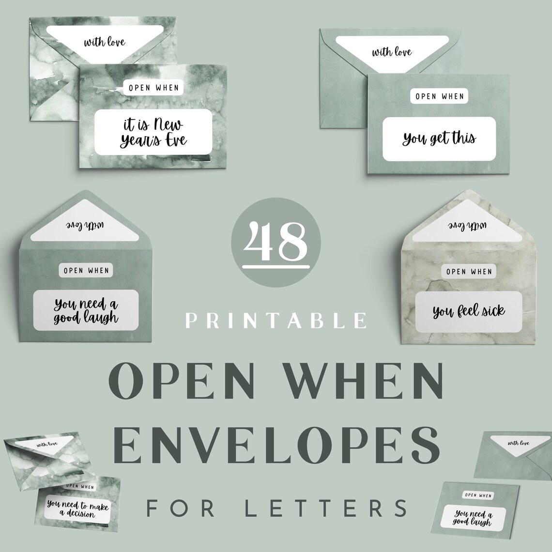 48 Printable Open When Letters for Boyfriend or Girlfriend. Open When ...