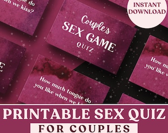 Couples Sex Game Quiz | Printable Adult Card Game (Digital Download)