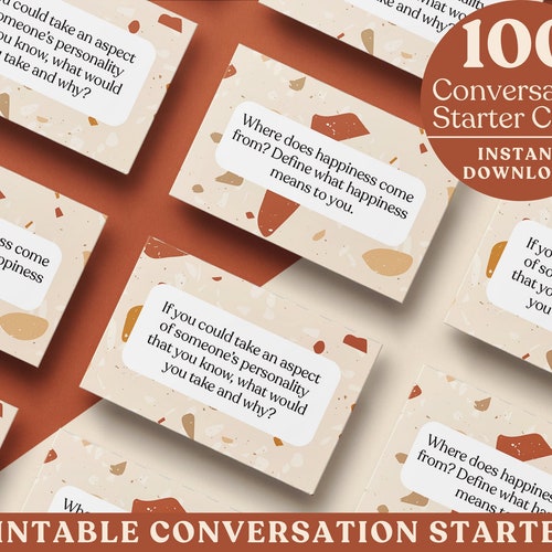 Dinner Conversation Starters for Families Etsy