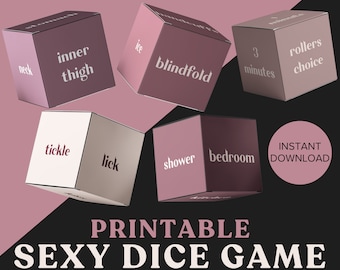 Juego de dados sexy imprimible, juego para parejas (PDF)