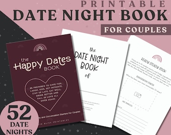 Libro imprimible de ideas para citas: 52 citas románticas (descarga digital)