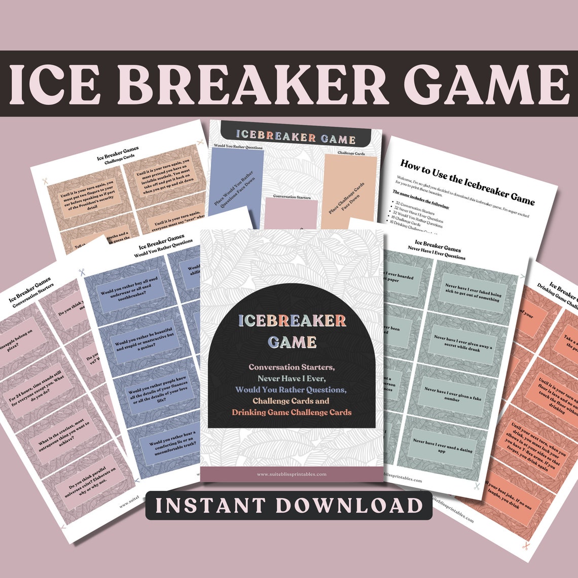 Printable Icebreaker Games. Bring the Fun With This Group Ice - Etsy ...