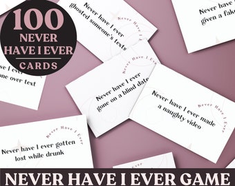 Juego de cartas "Yo nunca": 100 cartas para parejas adultas (descarga digital)