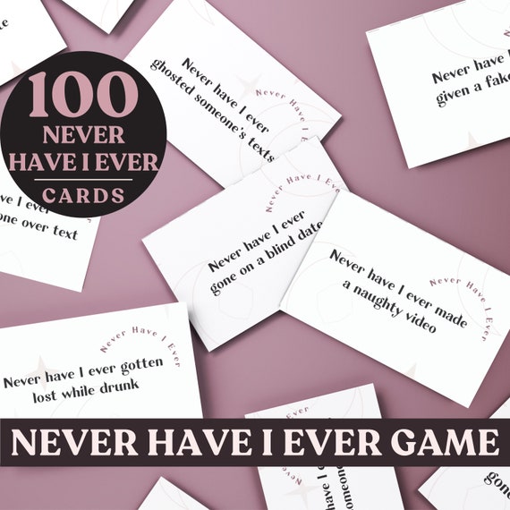 Never Have I Ever Card Game: 100 Adult Couples Cards (Digital Download)