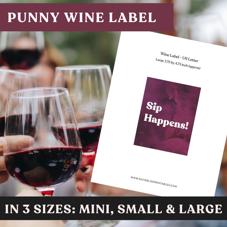 Printable Wine Label Get This Funny Wine Label Printable and Put a ...