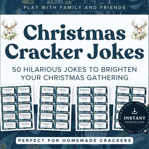 50 blagues sur les craquelins de Noël | Blagues de Noël à imprimer pour enfants et adultes | Blagues à imprimer | Blagues De Noël