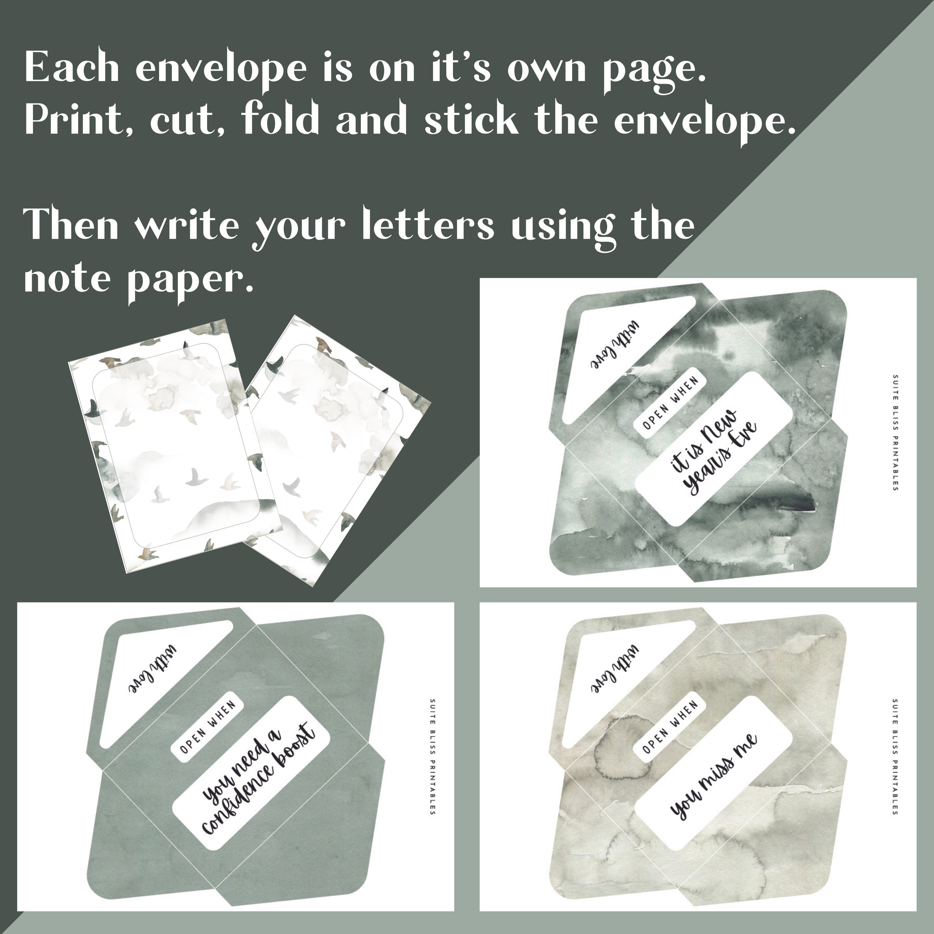 48 Printable Open When Letters for Boyfriend or Girlfriend. Open When Envelopes Are a Perfect ...