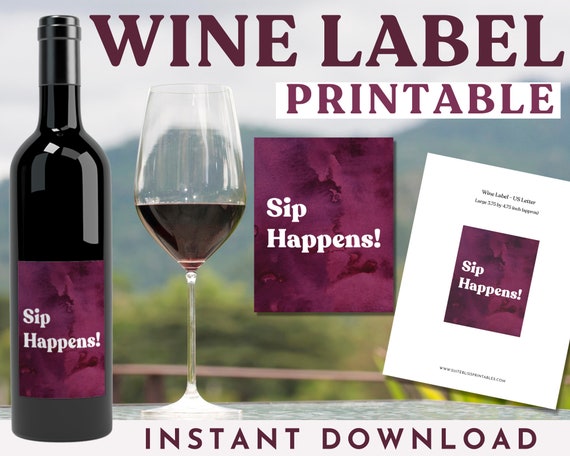 Printable Wine Label Get This Funny Wine Label Printable and - Etsy ...