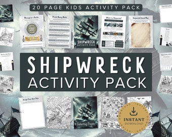 Shipwreck Activity Pack I Printable Shipwreck Activity I Ship Coloring Pages I Shipwreck Pack | Preschool Activity | Nursery Activity