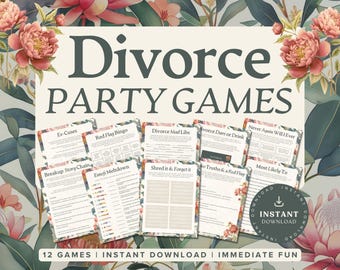 Divorce Party Games Bundle: Funny Breakup Activities (Printable Digital Download)