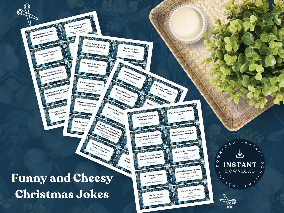 Crackers Riddle 50 Christmas Cracker Jokes: Printable Riddles (PDF) - Etsy