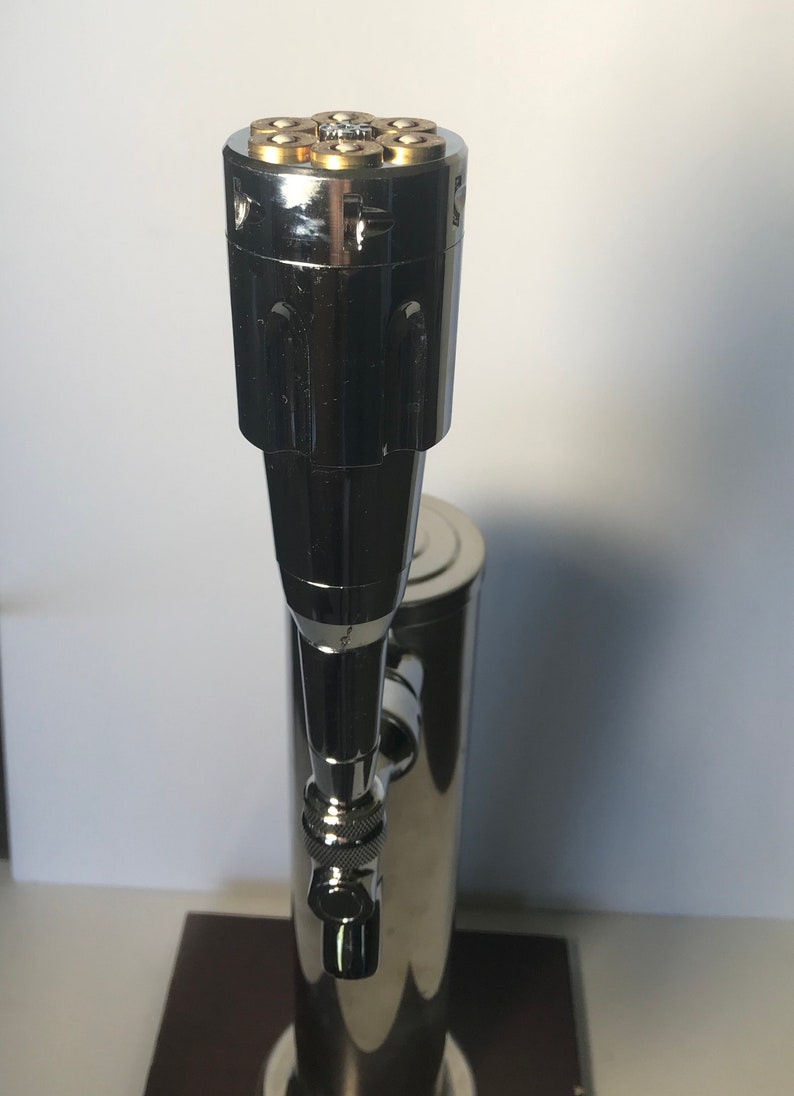44 Magnum Design Tap Handle Beer Bar Man Cave Breweriana Kegerator Pistol Sports Bar LEO Regalo