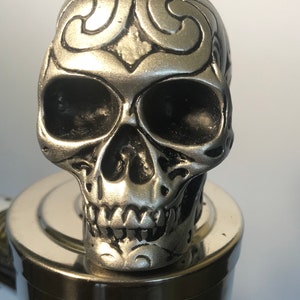 Celctic Shift Knob Skull Silvertone Hot Rod NASCAR Fan Zombie Ghoul
