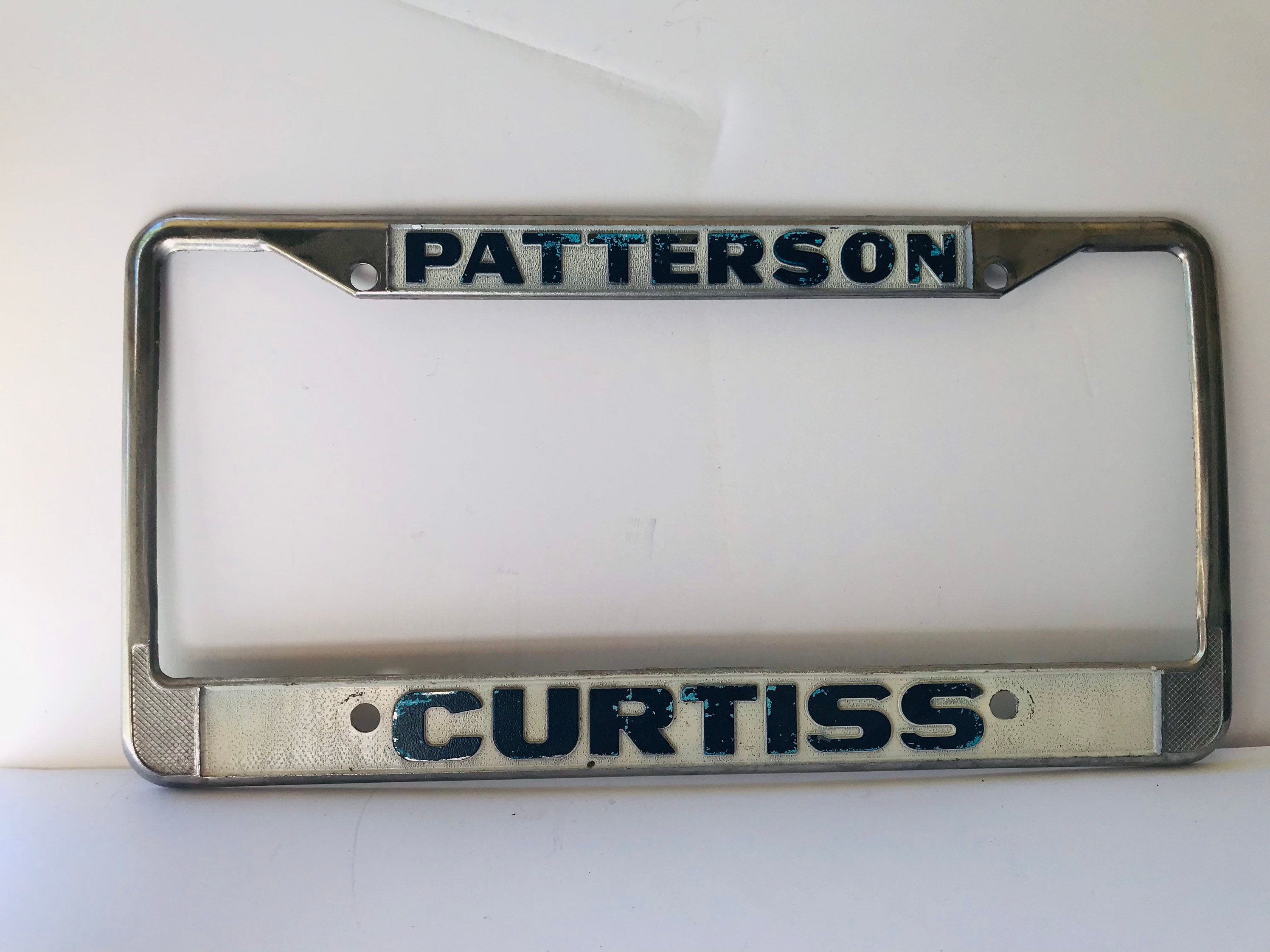 Patterson Curtiss California Vintage License Plate Frame Metal Etsy