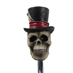 Lucky 13 Tall Top Hat Skull Head Shifter Shift Knob Rat Rod Lever