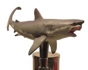 Great White Shark Lifelike Beer Tap Handle Ocean Diver Jaws Kegerator Man Cave Home Bar