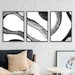 Black and White Trio Wall Art Set, Pencil Drawing Set of 3 Abstract Art ...