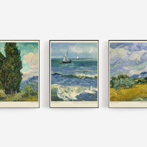 Van Gogh Exhibition Poster Set of 3: Museum Art Prints (Digital Download)
