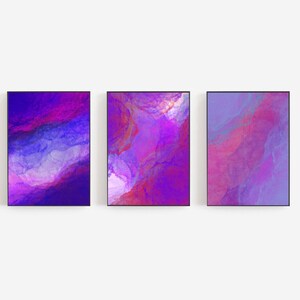 Conjunto de impresiones abstractas en acuarela: Arte minimalista ondulado (descarga digital)