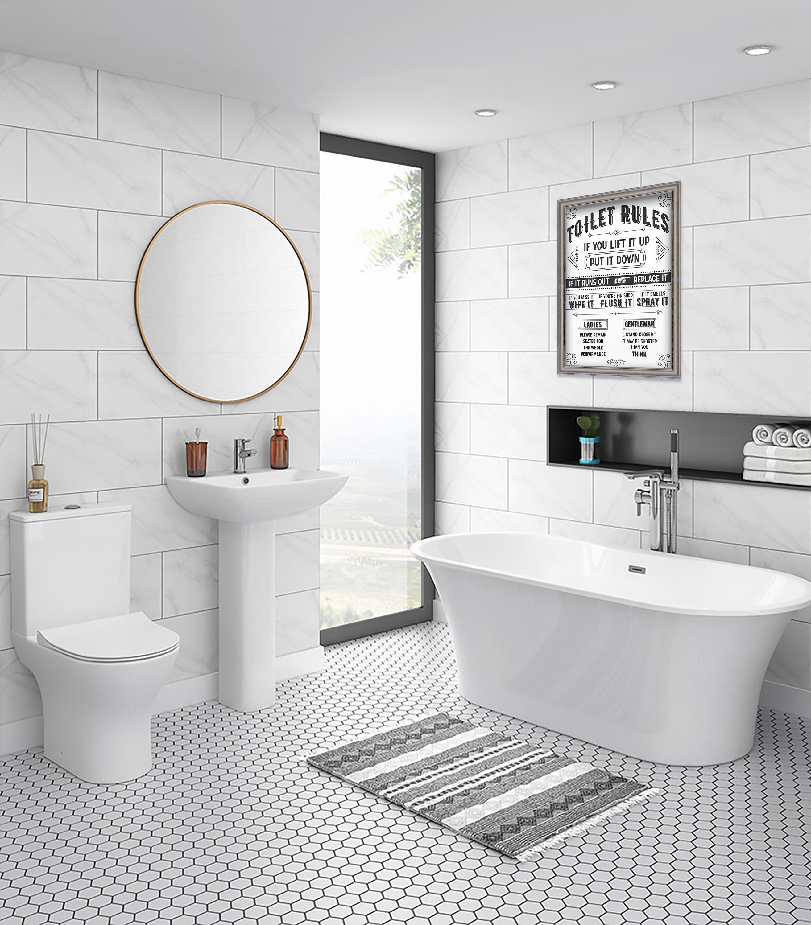 Lustiges Wanddekor für Badezimmer Vintage Wandbild Wandkunst | Etsy