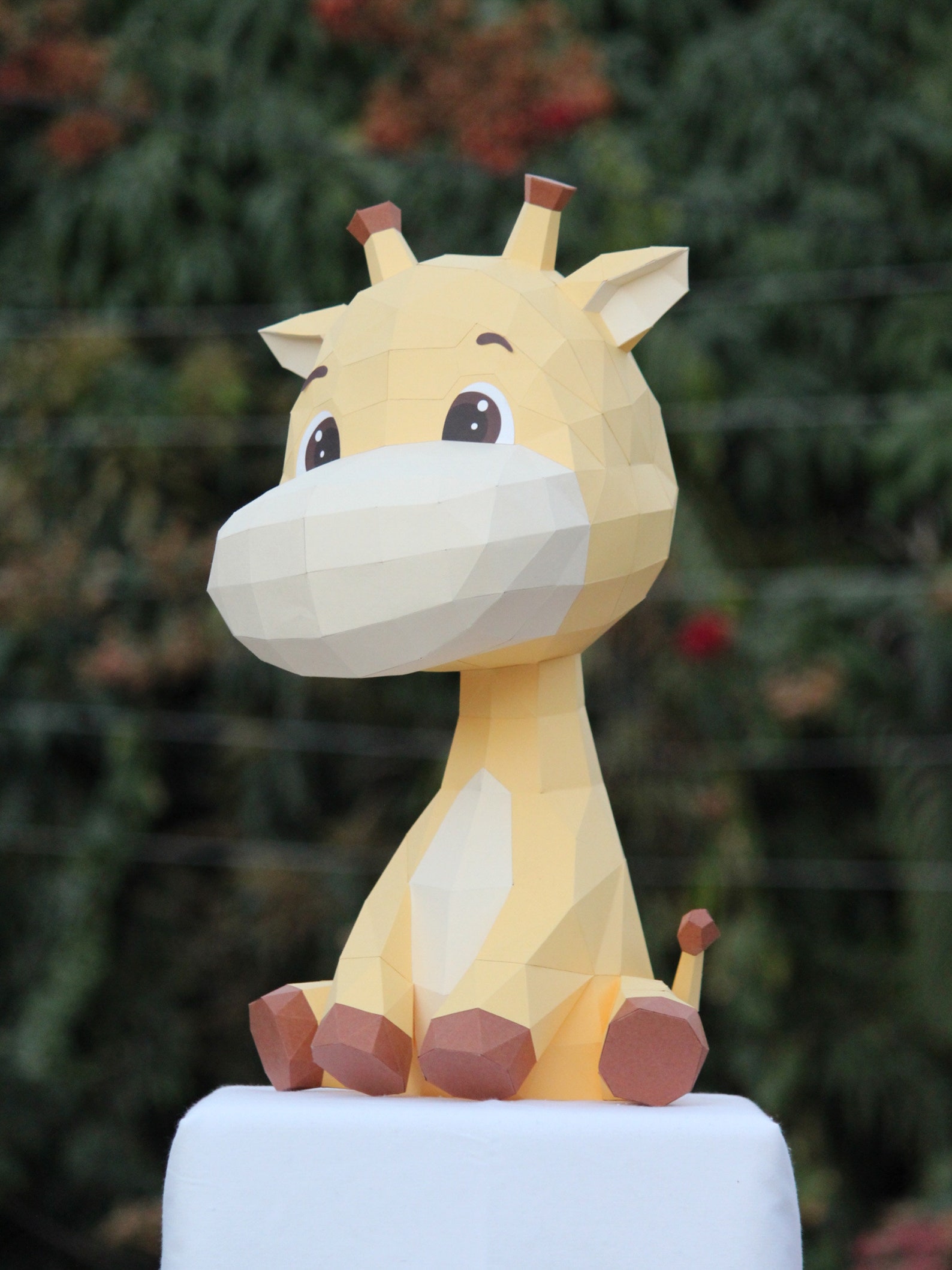 Low poly paper craft giraffe 3d giraffe papercraft DIY Etsy