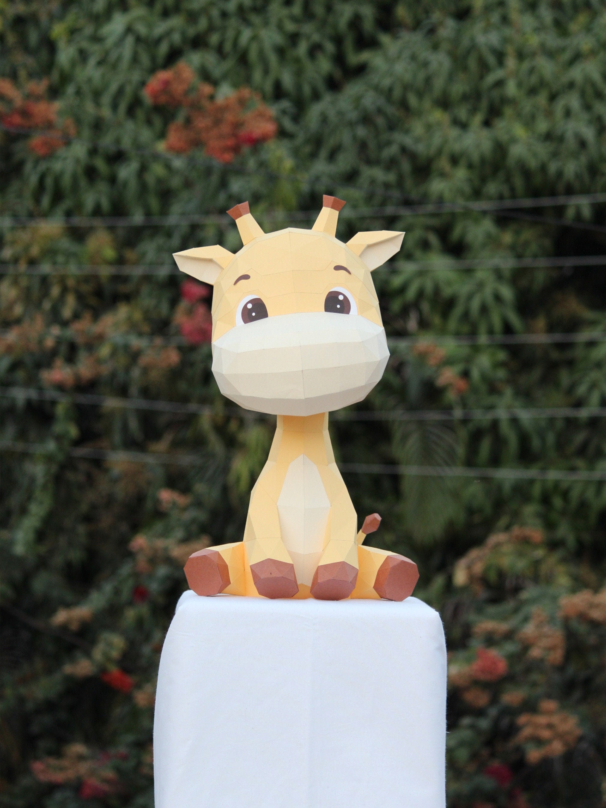 Low poly paper craft giraffe 3d giraffe papercraft DIY | Etsy