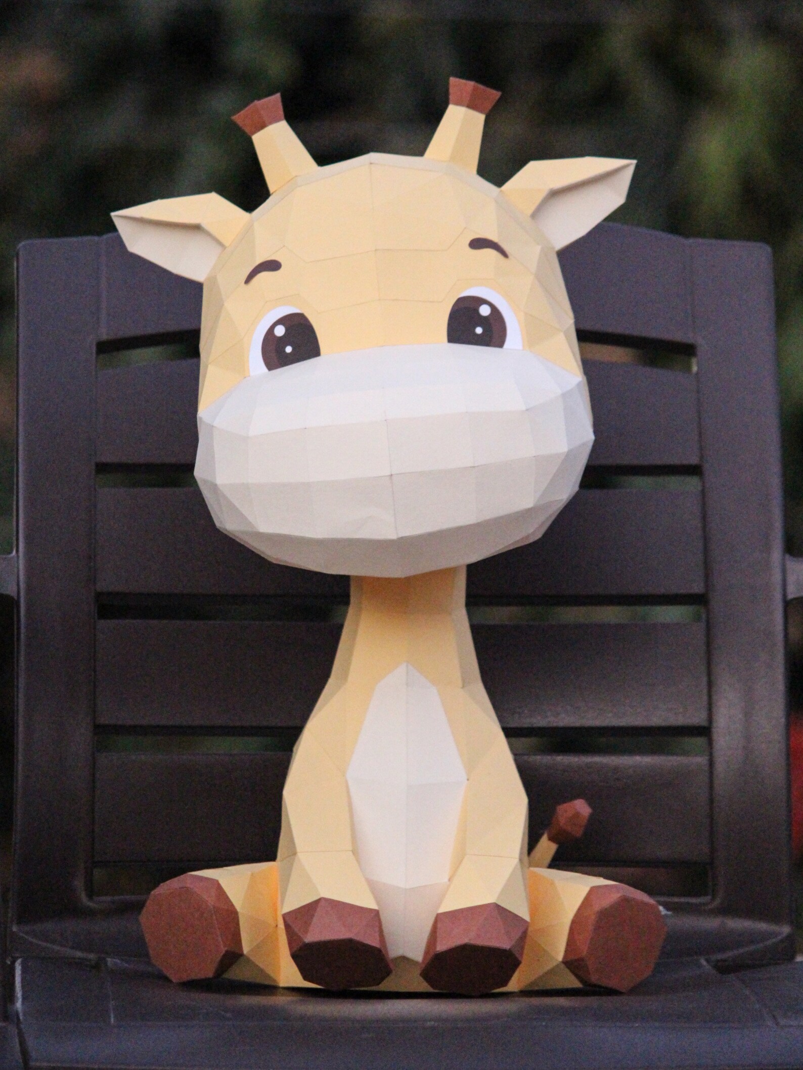 Low poly paper craft giraffe 3d giraffe papercraft DIY Etsy