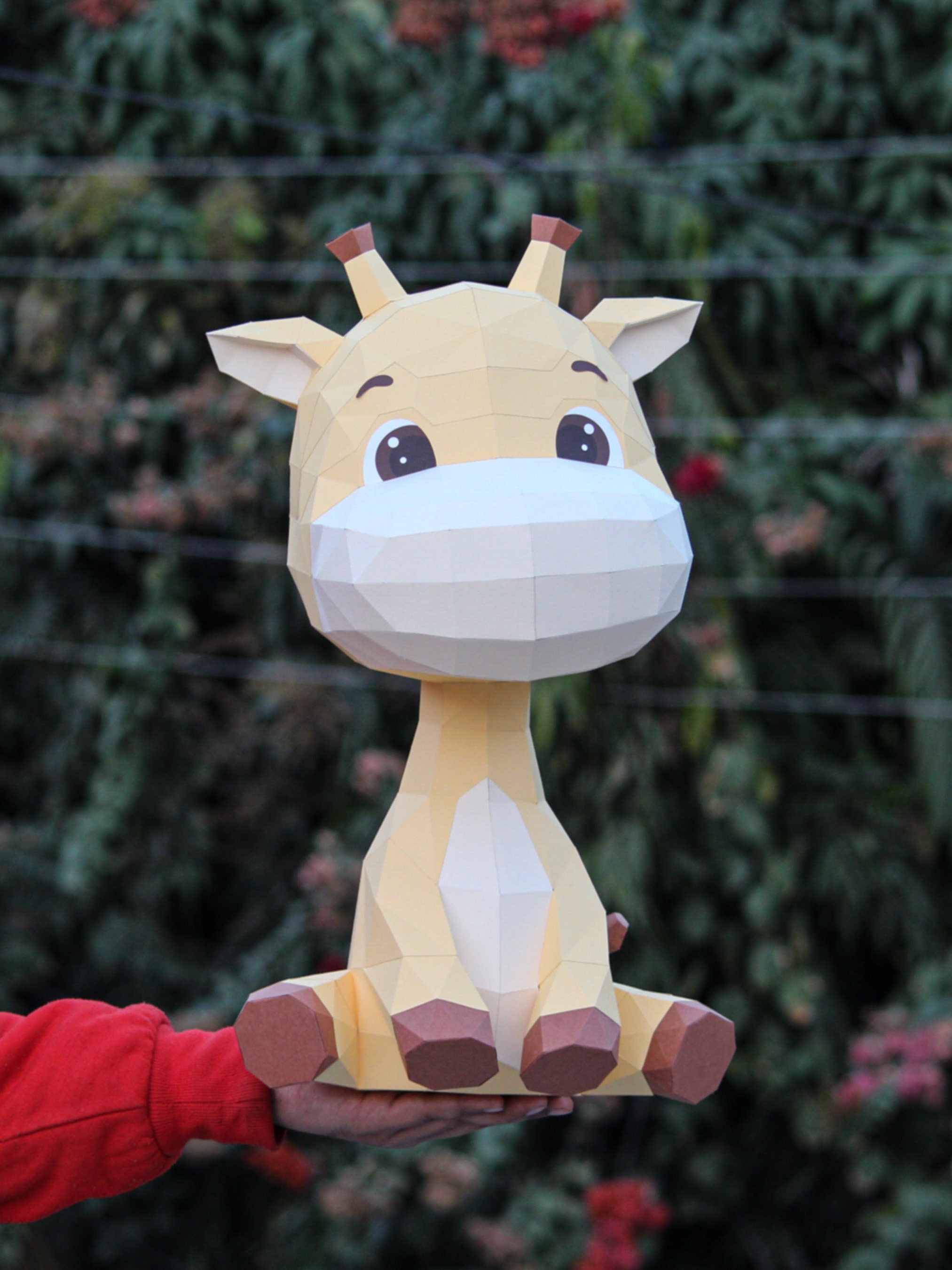 Low poly papercraft giraffe 3d giraffe papercraft DIY origami | Etsy