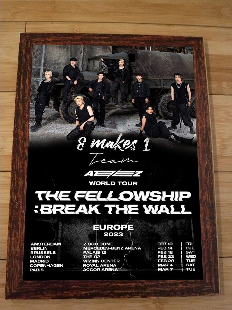 Ateez World Tour - The Fellowship Break The Wall - Europe 2023 Poster