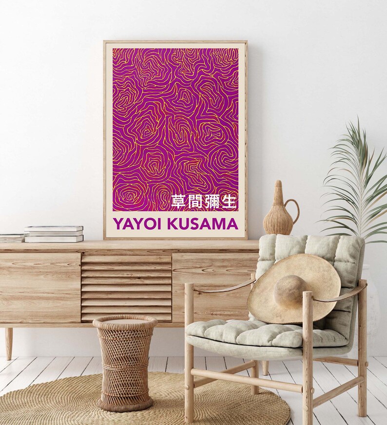 Yayoi Kusama Poster Japanese Art Printable Poster Etsy