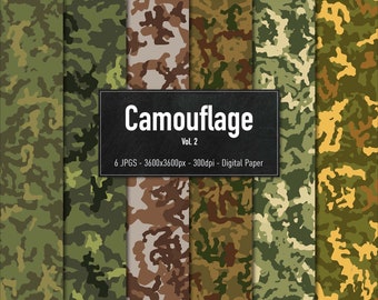 Camouflage Pattern, Vol.2, Army Camo Design, Digital Paper, Instant Download