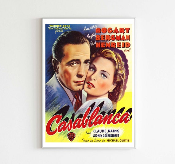 カサブランカの映画ポスター、ヴィンテージ映画ポスター、ダウンロード 