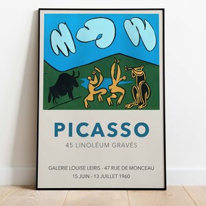 Picasso Exhibition Poster, Vintage Downloadable Art Print, Instant Download