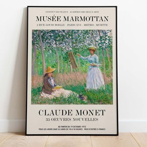 Claude Monet Exhibition Poster, In the Woods at Giverny, Downloadable Art Print, Instant Download