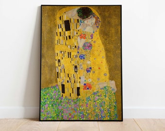 Gustav Klimt - The Kiss, Printable Poster, Art Print, Instant Download