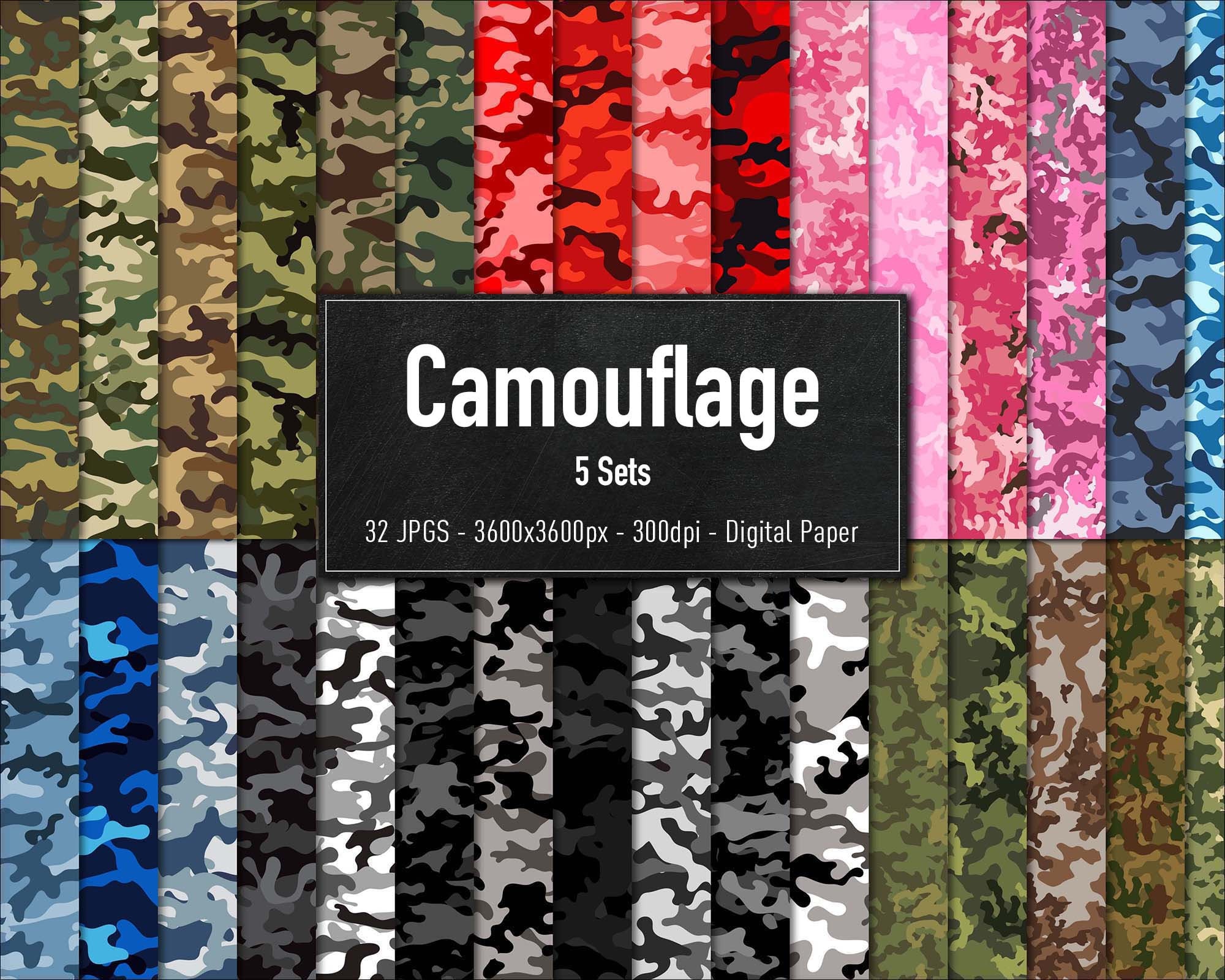 Camouflage Pattern, Set of 32 Different Designs, Vol.1-5, Army Camo Design,  Digital Paper, Instant Download -  Denmark