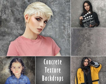 Concrete Texture Backdrops, 10 HiRes Fine Art Images, Downloadable Backgrounds, Photoshop Overlay, Instant Download