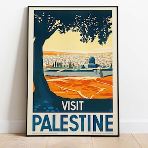 Palästina Poster, Vintage Reise Poster, herunterladbare Hi-Res Kunstdruck, Instant Download