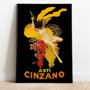 Asti Cinzano Vintage Küche Poster, herunterladbare Kunstdruck, Getränke Werbung, Instant Download