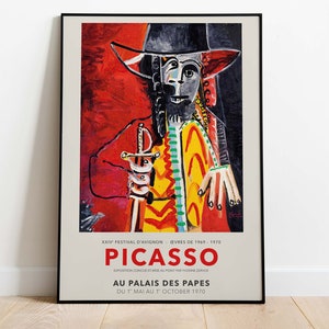 Picasso Exhibition Poster, Palais de Papes, Downloadable Art Print, Instant Download