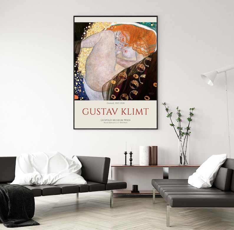 Gustav Klimt Exhibition Poster Danae Printable Poster Art Etsy